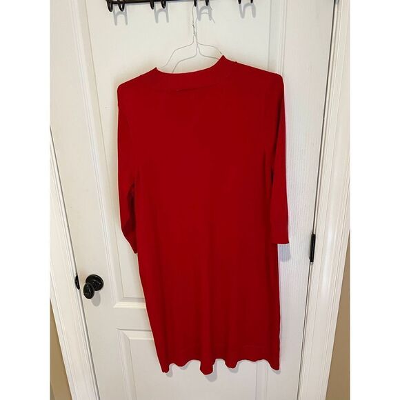 Alison Andrews red sweater dress with sparkles Plus 1X - Picture 5 of 11